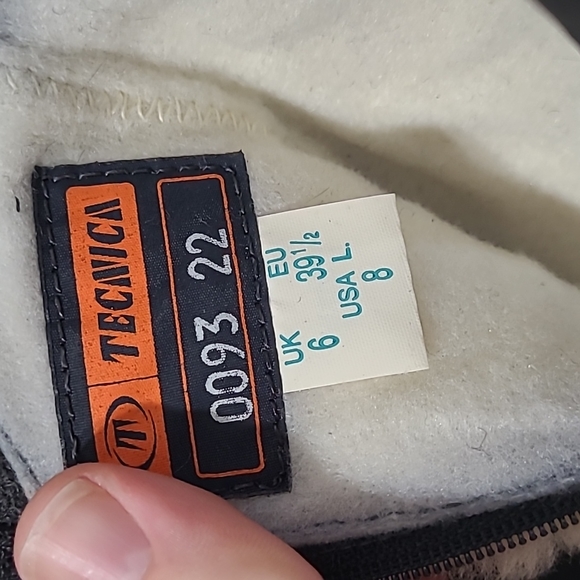 Tecnica Goat Hair Boots US size 8 womans EU 39.5 black and tan - Picture 9 of 11